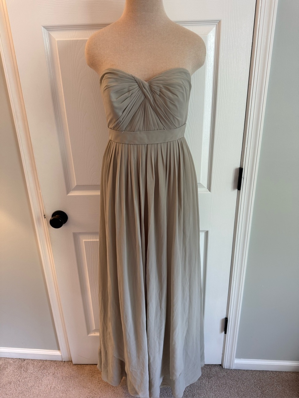Jenny Yoo Strapless Gown with Ruched Bodice 8